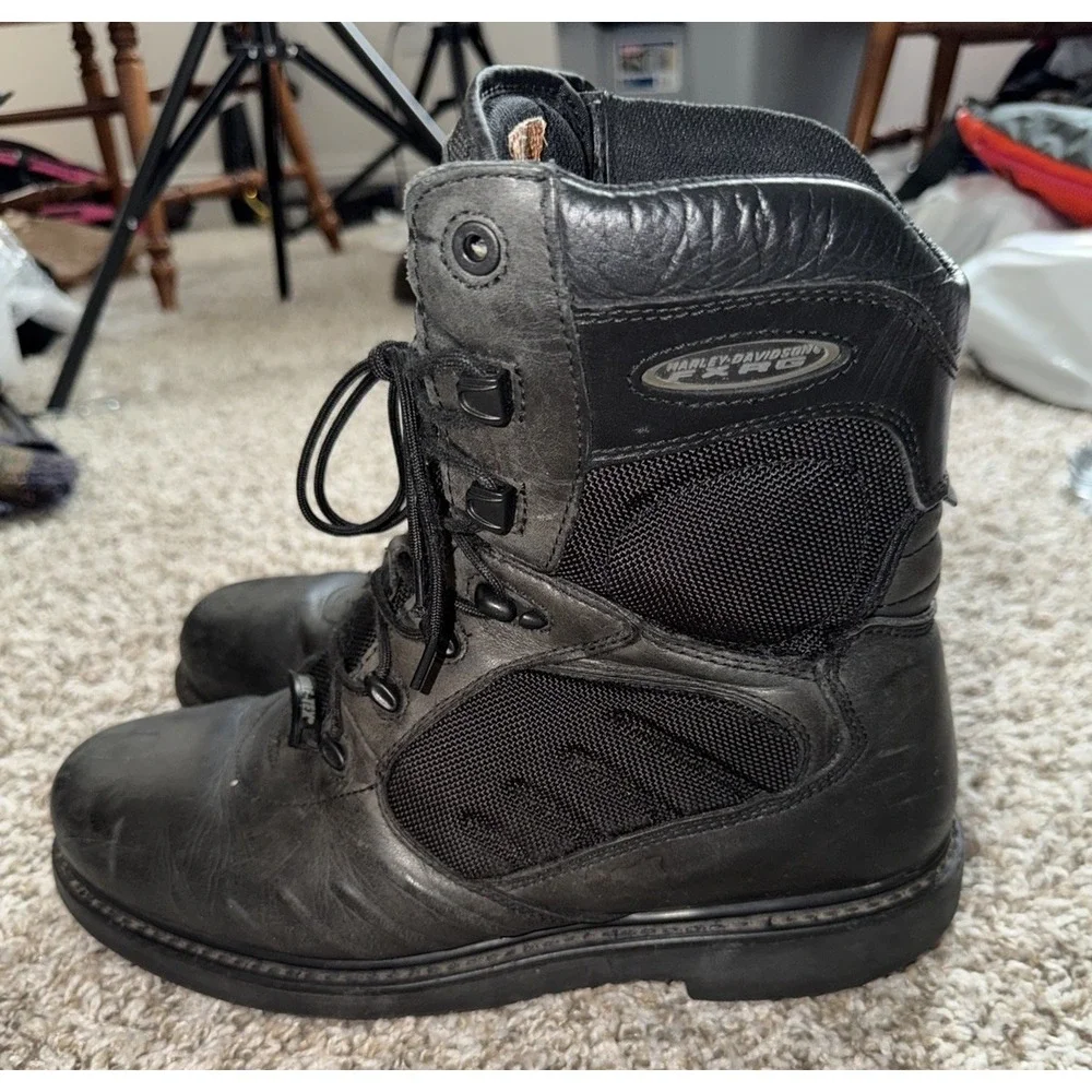 Harley Davidson FXRG Boots Mens‎ 11 Black Leather Steel Toe Gore-Tex Riding